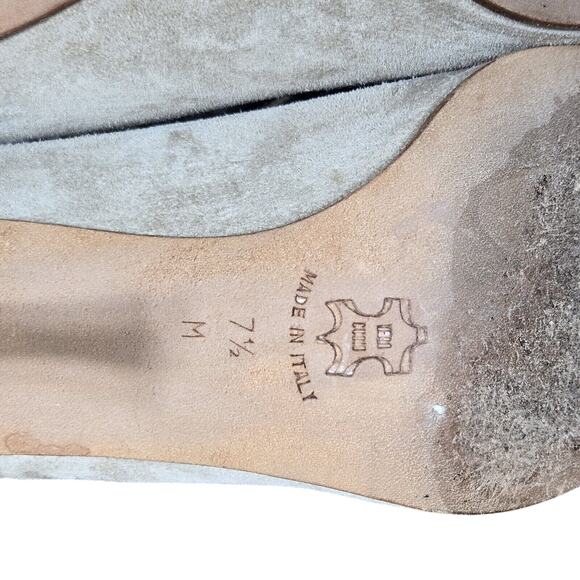 Isaac Mizrahi Made in Italy Tan Suede Mary Jane Heels | Women’s 7.5 - Picture 10 of 11